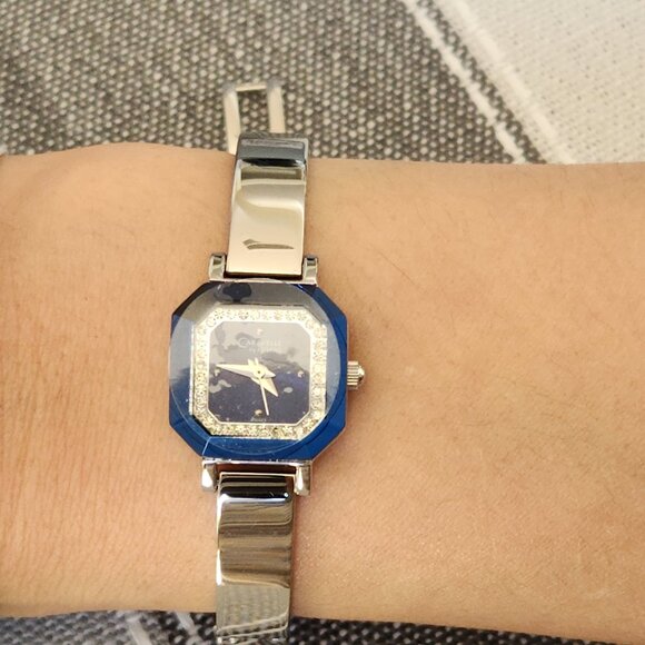 Caravelle by Bulova Octagonal Crystal Women Watch New Battery - Picture 3 of 6